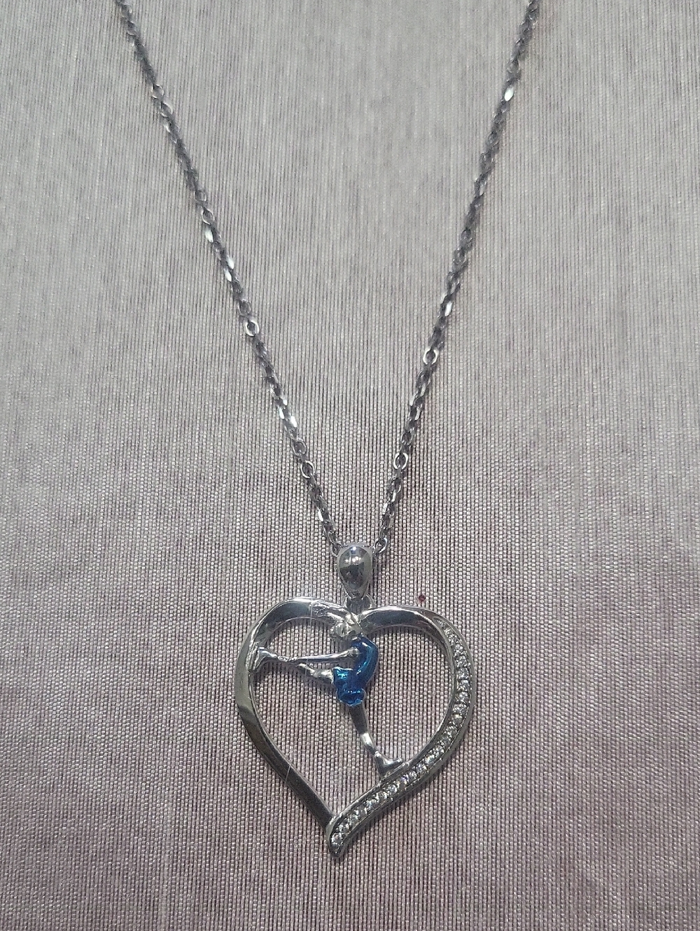 Figure Skater Sterling Silver Necklace